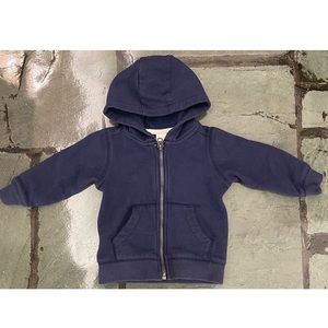 Carter’s Zip-Up French Terry Hoodie. Navy Blue. 12M.